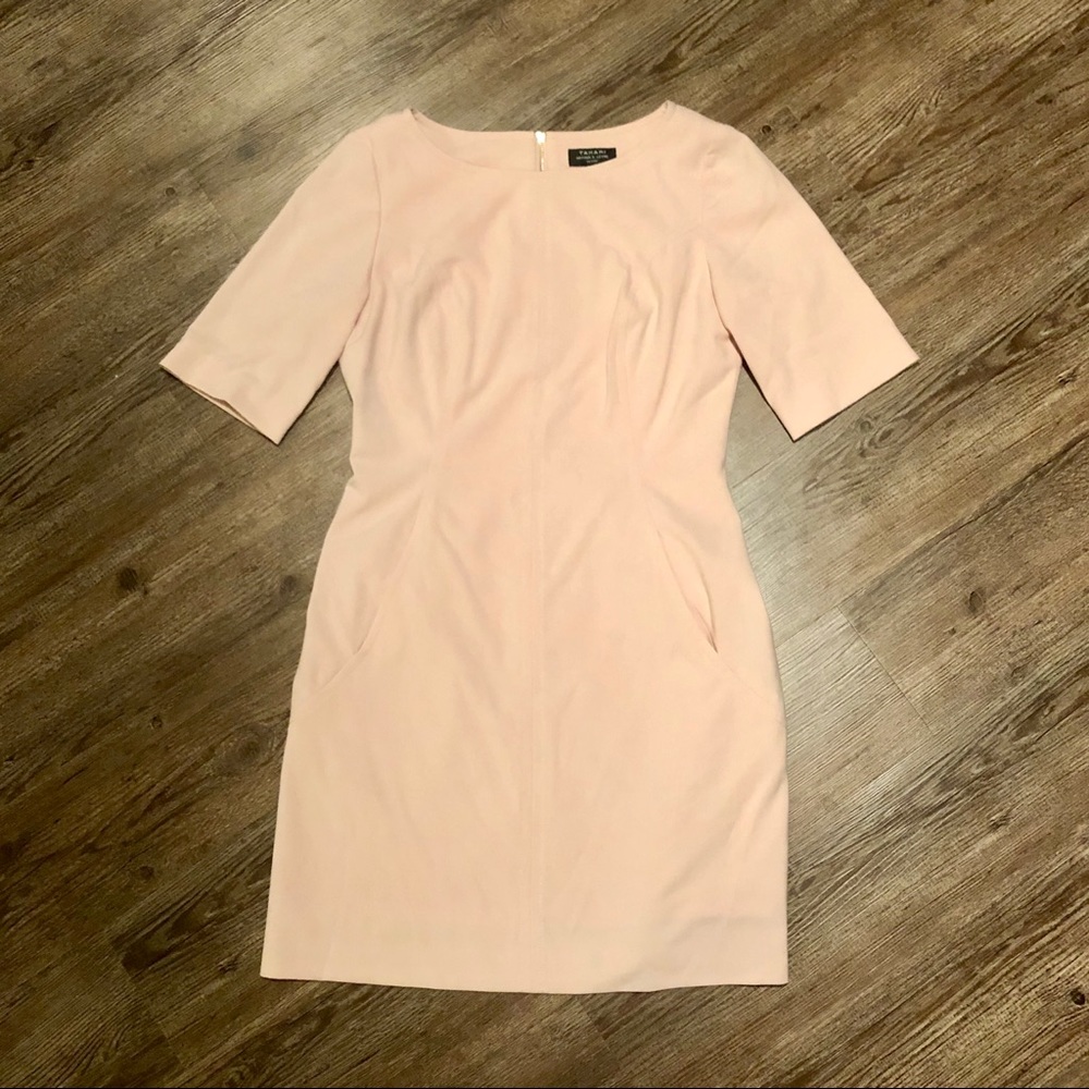 Tahari Arthur Levine Dress w/ Pockets - Pink - 6P